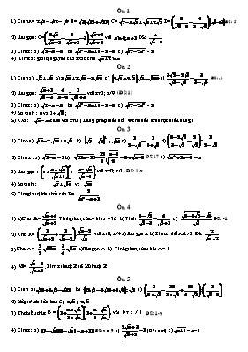 Bộ đề ôn chương 1 Toán 9